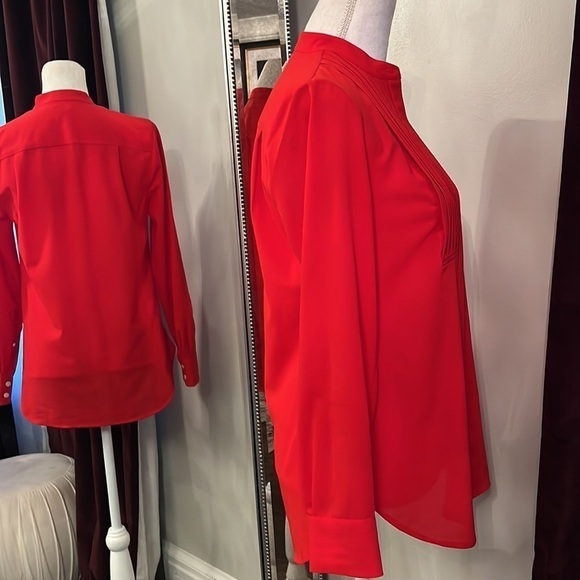J. Crew Factory Red Tuxedo Shirt Size Extra Small - Picture 7 of 10